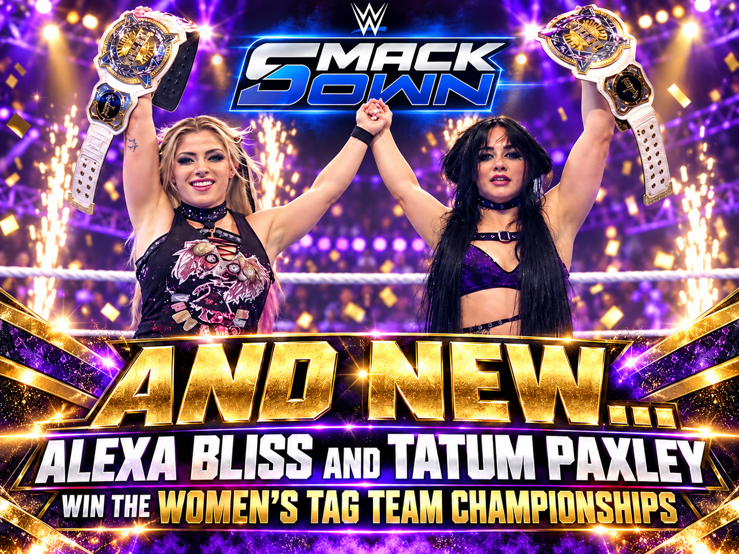 AND NEW.. Alexa Bliss and Tatum Paxley win gold