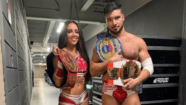 AND NEW.. Ethan Page and Chelsea Green win the AAA Mixed Tag Team Championships