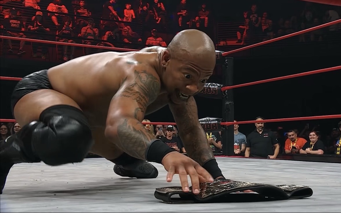 AND NEW.. Lio Rush wins the ROH TV Championship