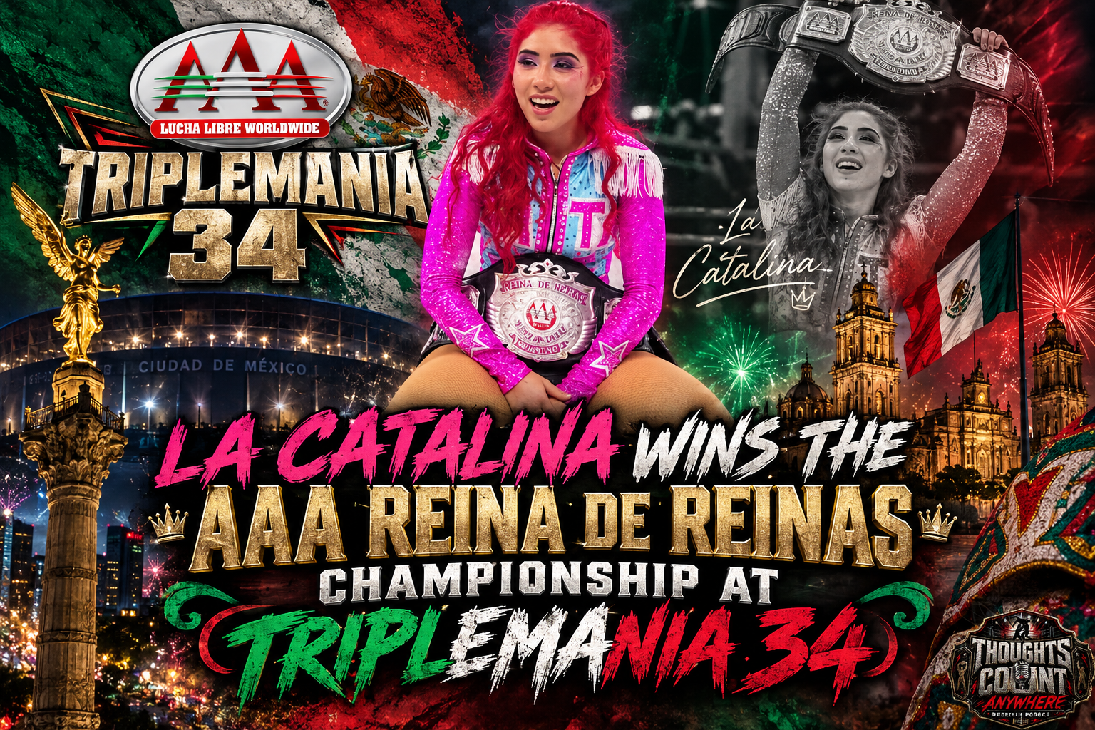 And New.. La Catalina wins the Reina de Reinas Championship